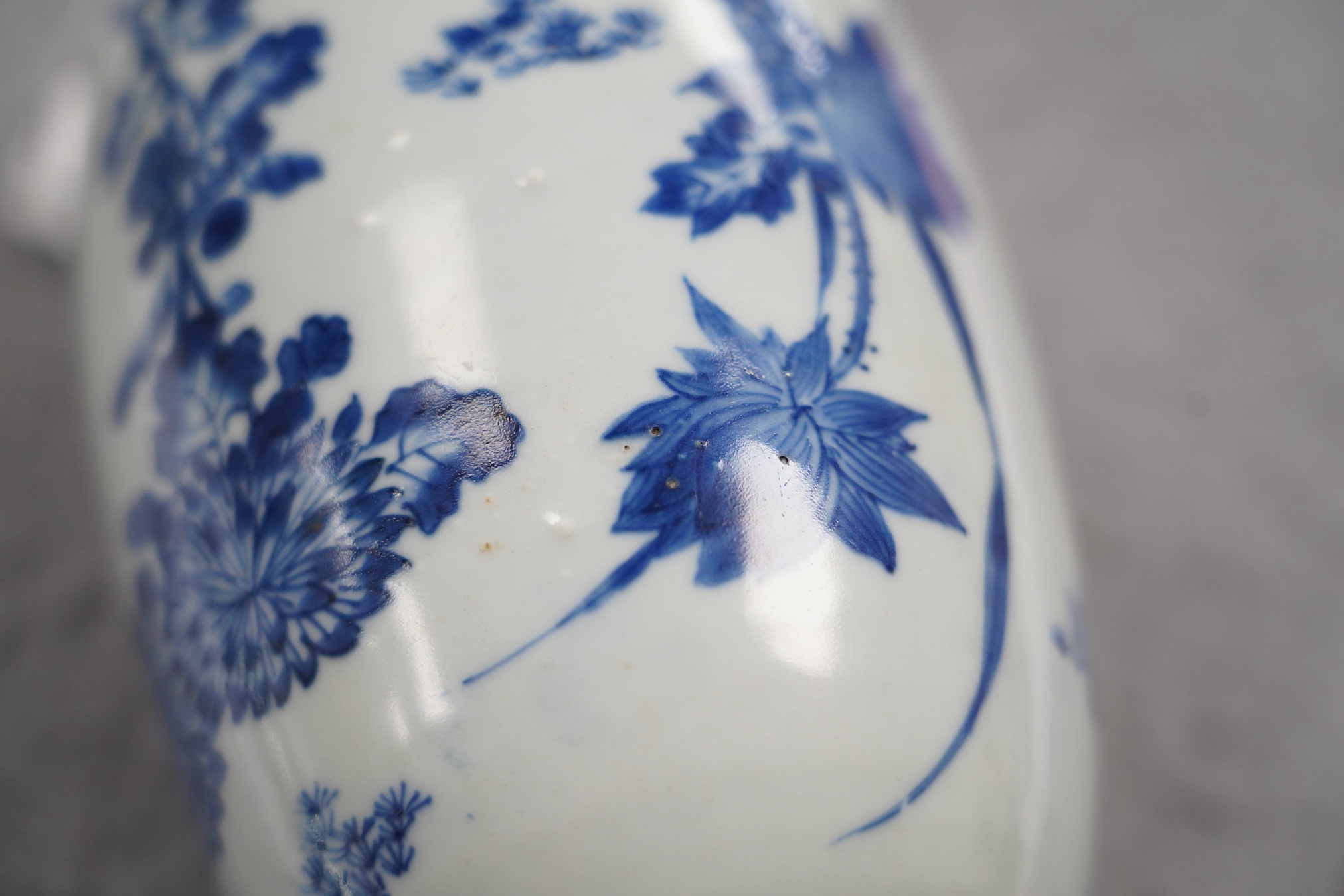 A Chinese Transitional blue and white jar, c.1640